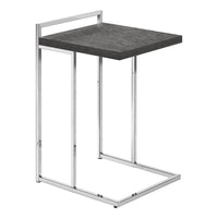 Monarch Specialties - 3637 Table D'Appoint - 25 po H/Gris/Metal Chrome-1
