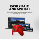 Microsoft - Xbox Contrôleur sans fil - Pulse Red - Gen 9-Connectez-vous à l'aide du port USB-C pour un branchement direct sur la console ou le PC. Le support pour les piles AA est inclus à l'arrière