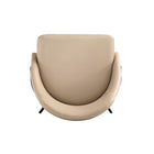Manhattan Comfort - Lot de 2 chaises de salle à manger modernes Gracie 61,5 cm, revêtement similicuir, coloris beige et noir-22,6 po L x 21 po l x 34,3 po H