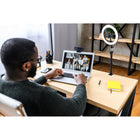 Kensington - Anneau lumineux bicolore L1000 avec support pour webcam - Noir-Commandes par bouton-poussoir : Modifiez facilement les niveaux d'éclairage à la simple pression sur un bouton