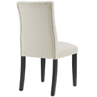 Modway - Duchess Bouton touffé Tissu Chaise à manger - Beige-Tissu fin en polyester