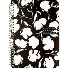Five Star - Agenda scolaire hebdomadaire/mensuel macro floral 2024-2025 - 5 1/2 po x 8 1/2 po - noir/blanc - bilingue-Couverture en poly durable et résistante à l'eau avec un motif de silhouette saisissant. 