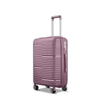 TRAVLR - Valise d'enregistrement légère à coque rigide, 24 po - Rose-Poignée de chariot télescopique avec hauteurs de verrouillage à plusieurs niveaux