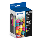 Epson - Cartouche d'encre DURABrite Ultra T852 - grande capacité/capacité standard - Noir/Couleur - Paquet de 4-Le système d’impression Epson est particulièrement conçu pour être utilisé avec les encres d’origine Epson. L’utilisation d’encres non authentiques peut entraîner des dommages qui ne sont pas couverts par la garantie limitée de l’imprimante