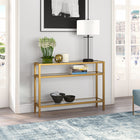 Hudson&Canal - Console Sivil 42" L - Laiton-Dimensions du produit : 10" L x 42" l x 30" H