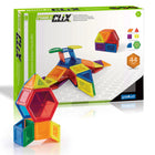 Guidecraft - PowerClix Solids, jeu de construction magnétique, 44 pièces -Un jouet de construction magnétique ouvert avec un système de clic et de connexion facile