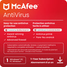 McAfee - AntiVirus logiciel antivirus de sécurité Internet pour 1 PC Windows - abonnement d'un an avec renouvellement automatique [téléchargement]-Bénéficiez d'une protection antivirus primée, à laquelle des millions de personnes font confiance, pour une défense plus rapide et plus solide contre les menaces en constante évolution.