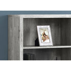 Monarch Specialties - 7405 48 po H Etagere - Faux Bois Gris/Tablettes Ajustable-Riche finition de tous les côtés en imitation de bois gris qui s'agence à tous les styles de décor