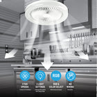 Bell + Howell - Ventilateur de plafond intérieur blanc à LED à changement de couleur de 10,1 po avec télécommande, prise d'air-7