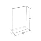 Azar - Porte-documents de bureau/comptoir à chargement par le haut - Transparent - Paquet de 3-Chargement par le haut