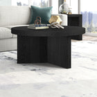 Hudson&Canal - Table basse ron Holm 32" L - Grain noir-Nettoyer avec un chiffon doux et sec, sans produits chimiques agressifs ni produits de nettoyage abrasifs