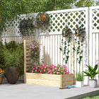 Outsunny - jardinière surélevée avec treillis - naturel-Possibilité d'utiliser une ou deux jardinières

