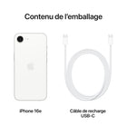 Apple - iPhone 16e - 128 Go - Blanc - Débloqué-Confidentialité – Utilisez Face ID pour déverrouiller votre appareil, vous connecter et payer en toute sécurité.