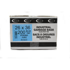 Eco II -Sacs à ordures - 26 po x 36 po - fort - bleu tinté - paquet de 200 -26 po x 36 po