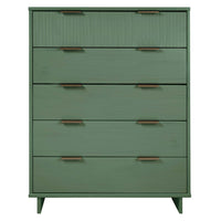 Manhattan Comfort - Granville commode haute moderne 37,8 po - vert sauge-Moderne-contemporain avec une touche de glamour - grande commode pour chambre