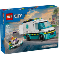 LEGO - Ambulance d'urgence City Great Vehicles - 184 pièces-Ensemble de jeu Ambulance d'urgence LEGO City pour 5 ans et plus