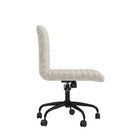 Brassex - Nestor Chaise de bureau - beige-Détails capitonnés à canaux