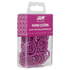 JAM Paper - Trombones circulaires - trombones ronds - rose fuchsia - paquet de 50-Taille : 1 pouce (diamètre) | Gardez vos piles de papier organisées avec des trombones colourés