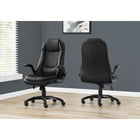 Monarch Specialties - 7277 Chaise De Bureau Dossier Haute Exec - Noir Simili-Cuir-Dimensions du produit: 29,5 pouces L x 28,5 pouces P x 45 pouces H