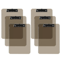 Davis Group - Planchettes à pince transparentes, format lettre, 9 po l x 12 po H – Fumée - 6 par paquet-Les planchettes sont fabriquées en plastique moulé par injection résistant et durable et présentent des bords lisses