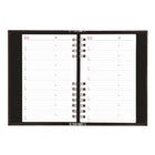 Brownline - 2026 Agenda quotidien CoilPro avec couverture rigide et reliure spirale double - 8 po x 5 po - Noir - Anglais-Pages bonus supplémentaires comprenant : un calendrier de trois ans, une liste de dates importantes, des planificateurs trimestriels, une table d'intérêt, des tableaux de conversion métrique, des cartes et des sections dédiées pour les enregistrements des dépenses, les contacts (téléphone/adresse/courriel) et les notes