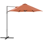 Outsunny - Parasol déporté avec rotation à 360° - 8,5 pi - orange-Le parasol déporté offre de l’ombre et vous protège du soleil