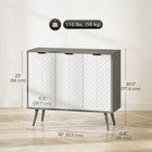 HOMCOM - Buffet moderne 36 po L, armoire latérale - gris-Peut être utilisé comme meuble bar à café, desserte de salle à manger ou meuble TV 