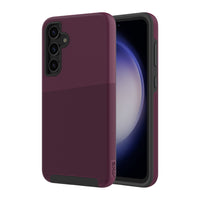 AXS - PROTech Plus étui mince anti-choc avec double couche pour Samsung Galaxy S23 FE - Sangria-Résistant aux chutes jusqu’a 10 pieds