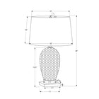 Monarch Specialties - Luminaire - 26 po H Lampe De Table - Céramique Blanche - Abat-Jour Ivoire / Crème - Transitionnel-L'interrupteur rotatif à trois voies pour une seule ampoule permet de régler la luminosité avec une puissance maximale de 100 W/120 V (non incluse) pour créer l'ambiance parfaite lorsqu'elle est placée sur une table de nuit, une table d'appoint ou une table de chevet