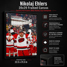 Frameworth - Nikolaj Ehlers Toile encadrée 20 po H x 29 po l Carolina Hurricanes Champions de la Coupe Stanley 2026 - Sous licence officielle LNH/AJLNH-8