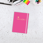 Hilroy - Journal rose Mahjong. 6 po l x 8 po H, Ligné, rose, 80 feuilles-Papier 80 g/m2
