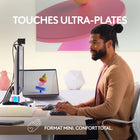 Logitech - MX Mechanical Mini pour Mac Clavier Sans Fil Illumine - Boutons Tactiles Silencieux - Gris ( Space Grey)-Taille Mini avec Touches à Bas Profil : Confort optimal grâce au design minimaliste et compact avec des touches mecaniques à profil bas, pour une precision sans effort et une meilleure ergonomie