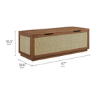 Modway - Soma 47" Rotin Établi de rangement - Noyer-Cadre en bois stratifié en mélange