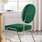 Modway - Craft Performance Velvet Fauteuils d’accompagnement à manger Ensemble de 2 - Vert Or-Venez complètement assemblé
