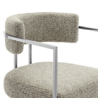 Modway - Huron Dos courbé Tissu et métal Tabouret de comptoir - Blé argenté-8