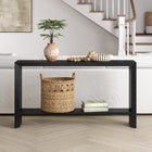 Hudson&Canal - Console Osman 55" de largeur par - Grain noir-Caractéristiques assemblage facile