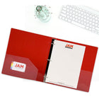 JAM Paper - Classeur en plastique de 1 -5 pouce - rouge - 3 anneaux-Ce porte-documents est un incontournable pour tous vos projets, devoirs, mémos, travaux scolaires et tout autre document important qui doit être conservé en sécurité.