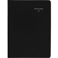 AT-A-GLANCE - Cahier de rendez-vous hebdomadaire 2025 - 11 po H x 8 po l - Noir - Bilingue-12 mois : janvier 2025 à decembre 2025