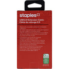 Staples - Câble de rallonge USB-A - 6 pi-Portée étendue – Le câble de 1,82 m s'intègre bien à n'importe quel environnement. Il a la longueur idéale pour créer des configurations polyvalentes, tant à la maison qu'au bureau