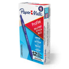 Paper Mate - Stylo À Bille Profile Rétractable - 1,0 mm - Bleu - Paquet de 12-encre Bleue