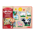 Melissa & Doug – Casse-tête sonore, Animaux de la ferme (LCI726)-Convient aux enfants de 2 à 6 ans, de la maternelle à la 2e année