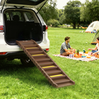 PawHut - Rampe de voiture pliable pour chien, rampe pour chien avec 10 marches antidérapantes - brun-Dispose d'un design unique à 10 marches, facilitant l'escalade pour votre chien  
