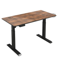 LjubLjana - Bureau assis-debout à hauteur réglable électrique de 47 po - Bois-Conception robuste en 4 parties - Cette table peu encombrante de 47,2 po x 23,6 po s'intégrera facilement dans votre espace de bureau tout en offrant suffisamment d'espace pour une variété de configurations de moniteurs et d'ordinateurs portables ainsi que des matériaux de travail importants, des fournitures, et décor