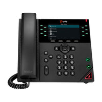 HP - Téléphone IP filaire à montage mural Poly VVX 450 12 lignes - Noir-Écran LCD couleur 4,3" 480 x 272