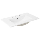 Modway - Steamforge 30" Vanette de salle de bain - Blanc Noir-Construction en métal, placage de bois et MDF
