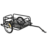 Aosom - Remorque de transport pour bicyclette-Cadre en acier léger 
