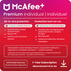 McAfee+ - Premium logiciel individuel antivirus pour (illimité d’appareils)(Windows/Mac/Android/iOS/ChromeOS) - abonnement d'un an avec renouvellement automatique [téléchargement]-Protégez votre vie privée et assurez votre sécurité en ligne avec McAfee+ Premium – une protection tout-en-un simple pour tous les appareils de votre foyer.
