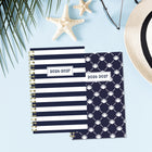 Blueline - Agenda Scolaire Hebdomadaire/Mensuel 13 Mois De Juillet À Juillet - 8 po H x 5 po l - Motif Nautique - Anglais-Section contacts