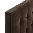 Modway - Lily Velours de performance résistant aux taches Tête de lit pleine grandeur, Marron chocolat-Assemblée requise