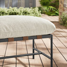 Modway - Raya Terrasse extérieure Boucle Ottoman in Ivoire-Capsules de pied non marquées